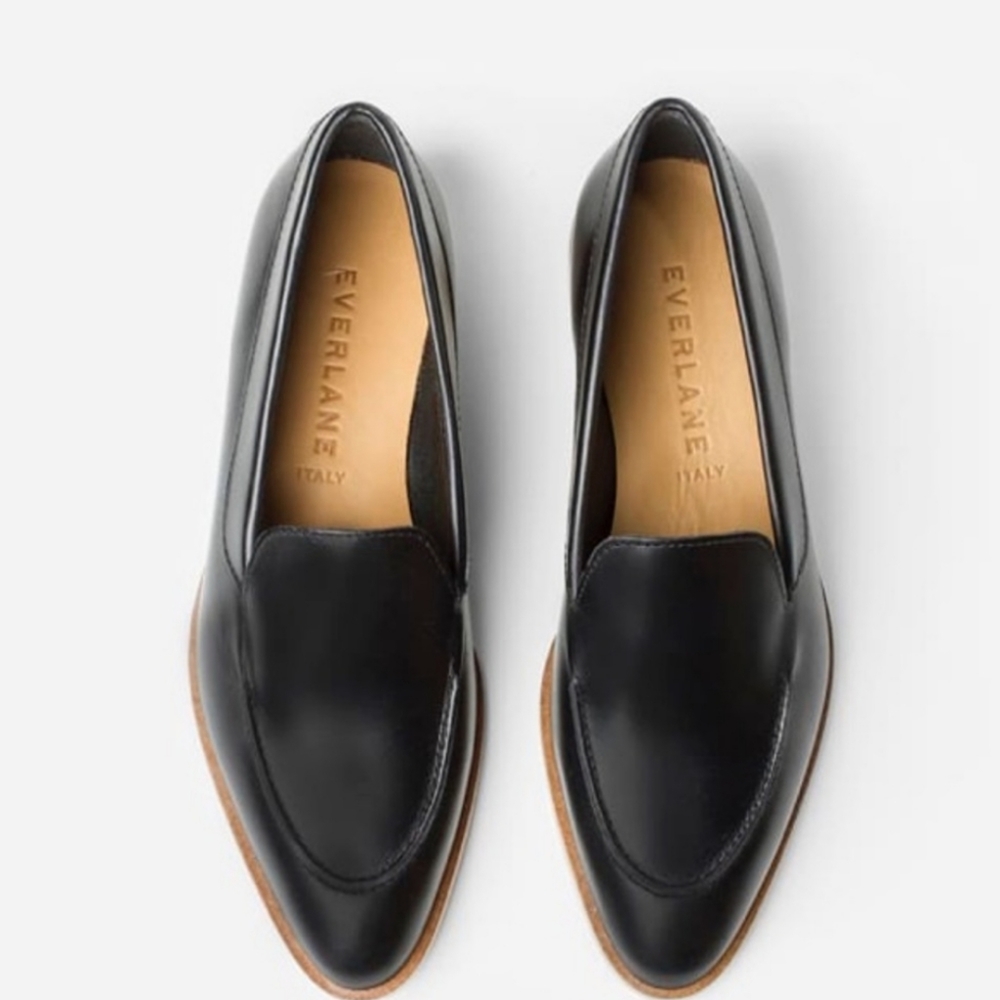 EVERLANE The Modern Loafer In Black Leather Size 6.5